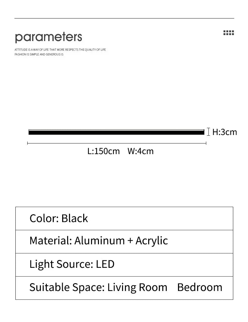 Modern Minimalist LED Wall Lamp Luxury Long Strip Light for Living Room Bedroom Bedside Ceiling Sofa Background Aisle Lighting