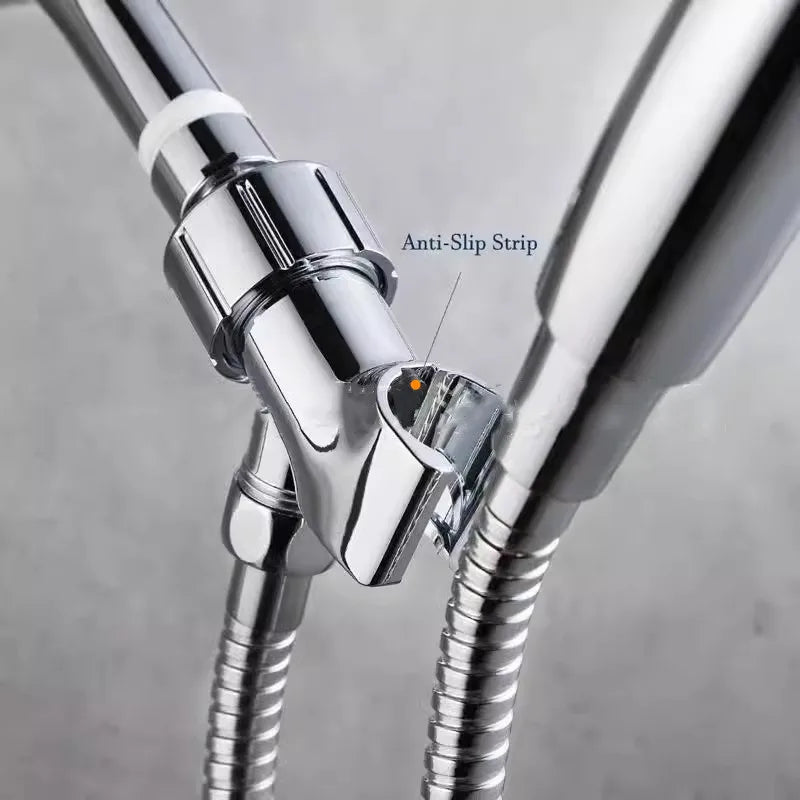 Handheld Shower Head Arm Holder G1/2″ Three-Way Adjustable Bracket With Swivel Ball Universal Mount Diverter Bathroom Accessory