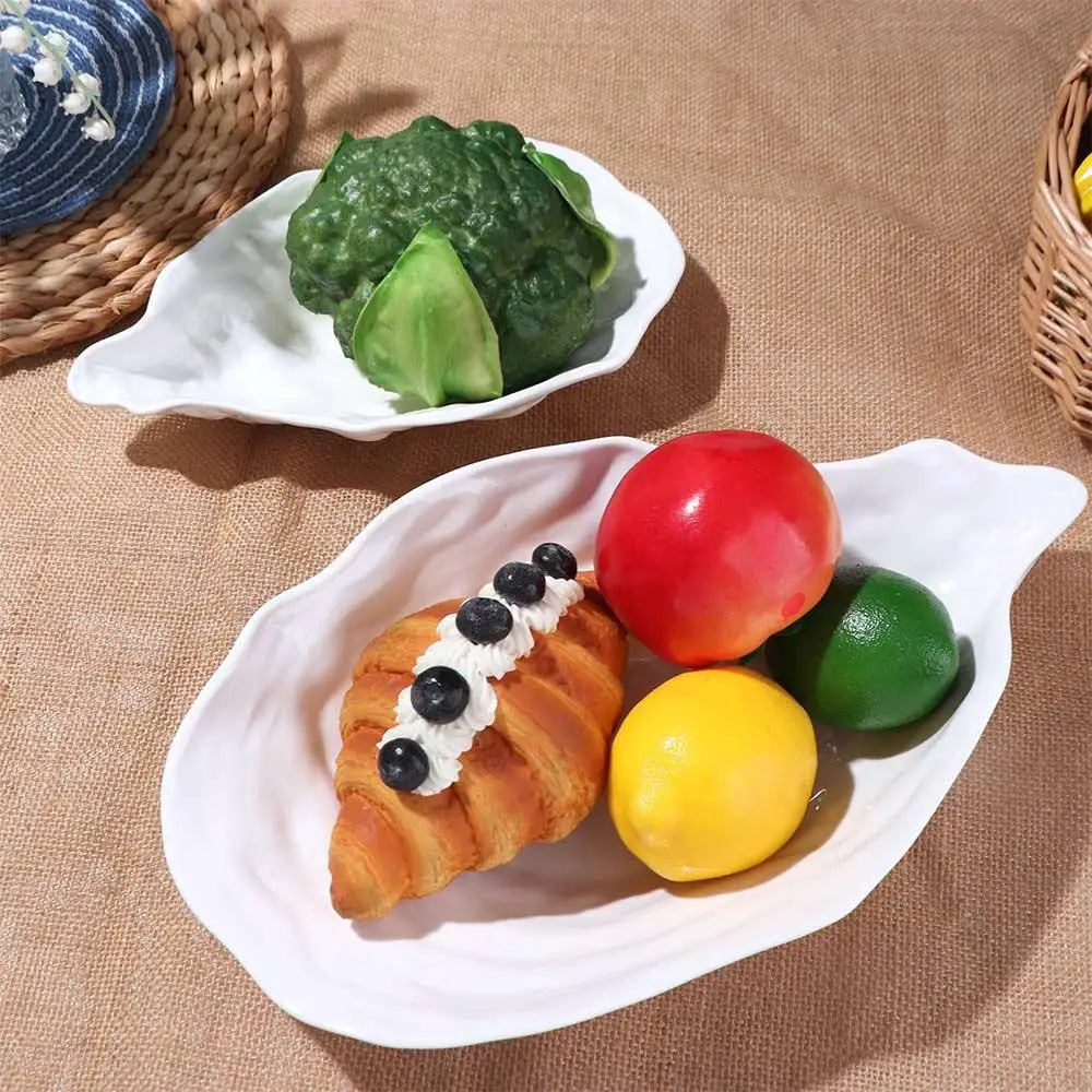 Kitchen Organizer Ceramic Sashimi Plate Creative Oyster Shell Shape Storage Dish Reusable Multi-Function Dessert Tray Festival