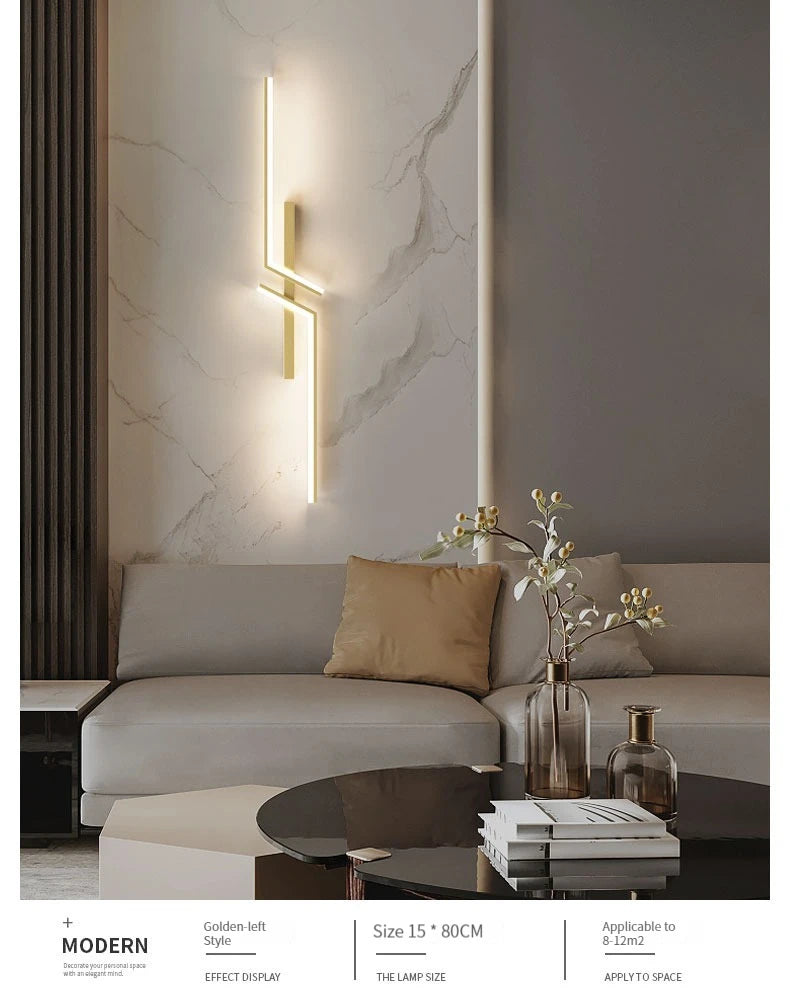 Modern Minimalist LED Wall Lamps - Bedside Interior Lighting for Living Room Bedroom Stairs - TV Backlight Wall Decor Lights