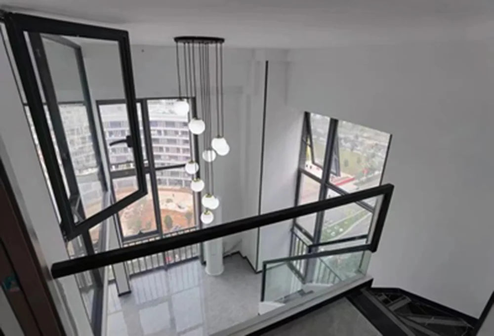 2026 New Modern Staircase Decor Lighting Luxury Marble Chandeliers Duplex Villa Loft Dining Room Hall Living Room Pendant Lights