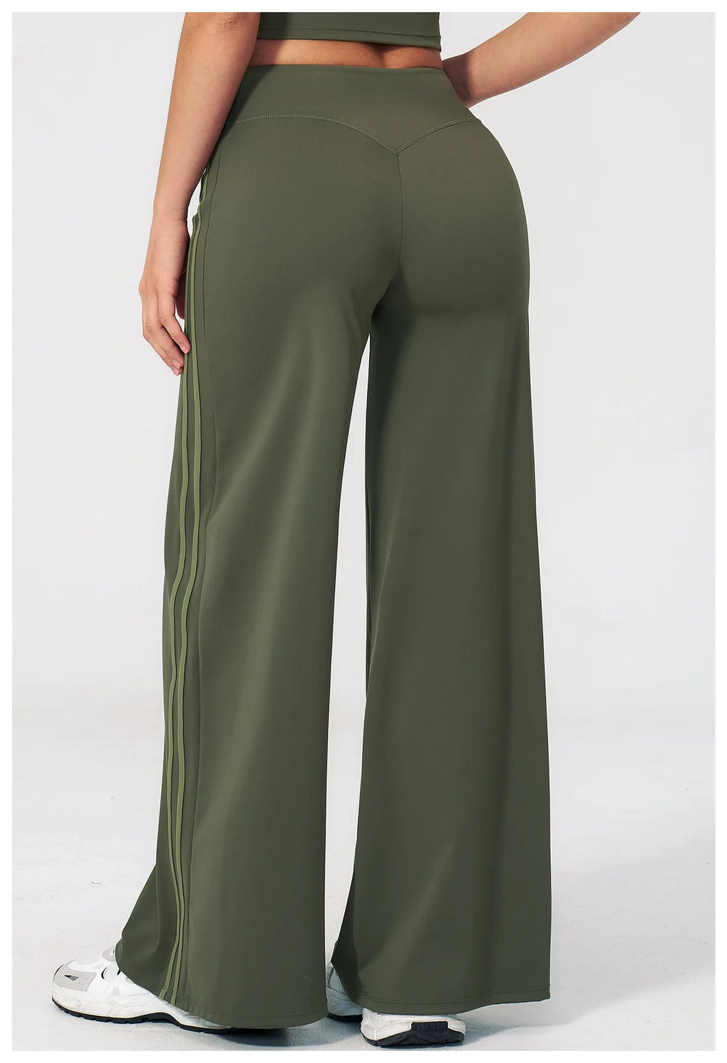 Yoga Pants High Waist Wide Leg Trousers Women Tummy Control Flared Pants Straight Workout Trousers Casual Fitness Bell-bottoms