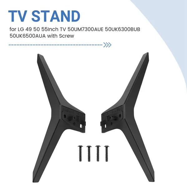 TV Stand for LG TV Legs Replacement TV Stand Legs for LG 49 50 55Inch TV 50UM7300AUE 50UK6300BUB 50UK6500AUA with Screw
