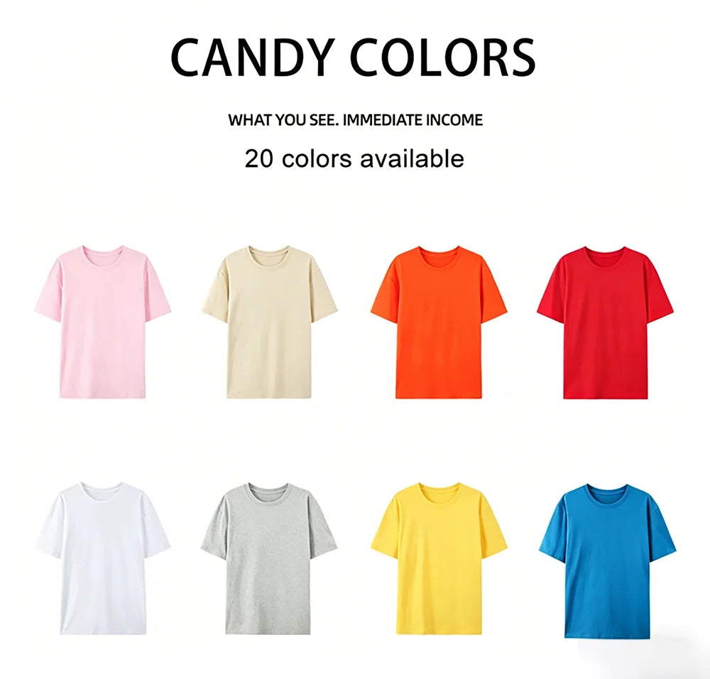 Korean Style Short Sleeve Y2K Solid T-Shirt Women Summer Trendy T Shirts Loose Multicolor Clothes Cotton All-Match Sportswear