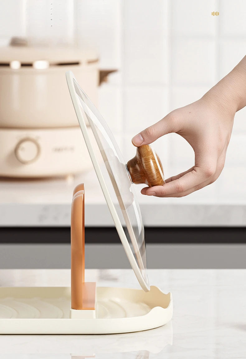 Kitchen Bear Pot Lid Rack, Countertop Style Spoon And Fork Storage Rack, Household Spatula Storage Rack, Can Drain Water