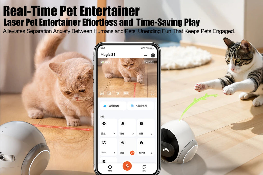 Smart Robot Camera for Home Security,Mobile Patrol with 2.4G/5G WiFi,Infrared Night Vision,2-Way Audio,AI Motion Detection