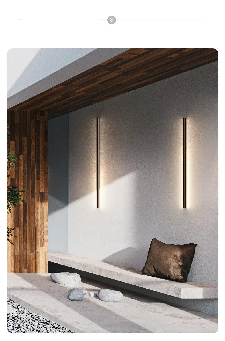 Modern Minimalist LED Wall Lamp Luxury Long Strip Light for Living Room Bedroom Bedside Ceiling Sofa Background Aisle Lighting