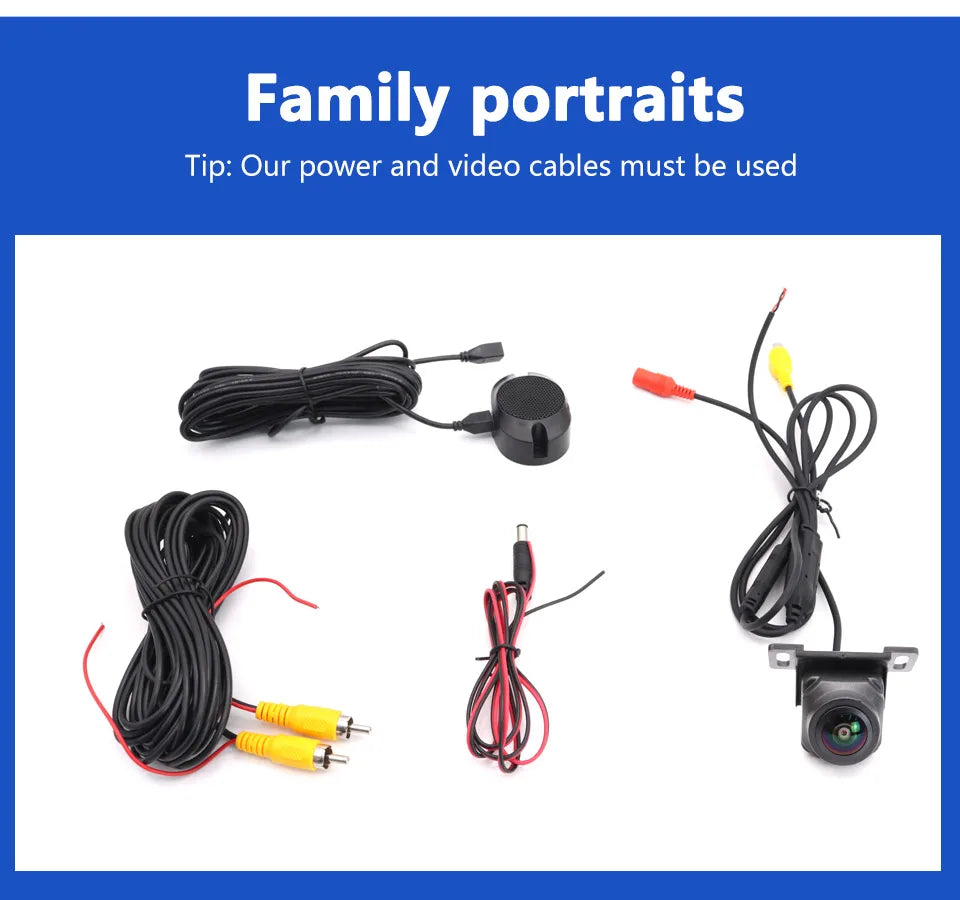SMARTOUR ADAS AI Recognition AHD 1080P 180 Degree Fisheye Lens Intelligent Car Reversing Camera Sound Reminder Radar Monitoring