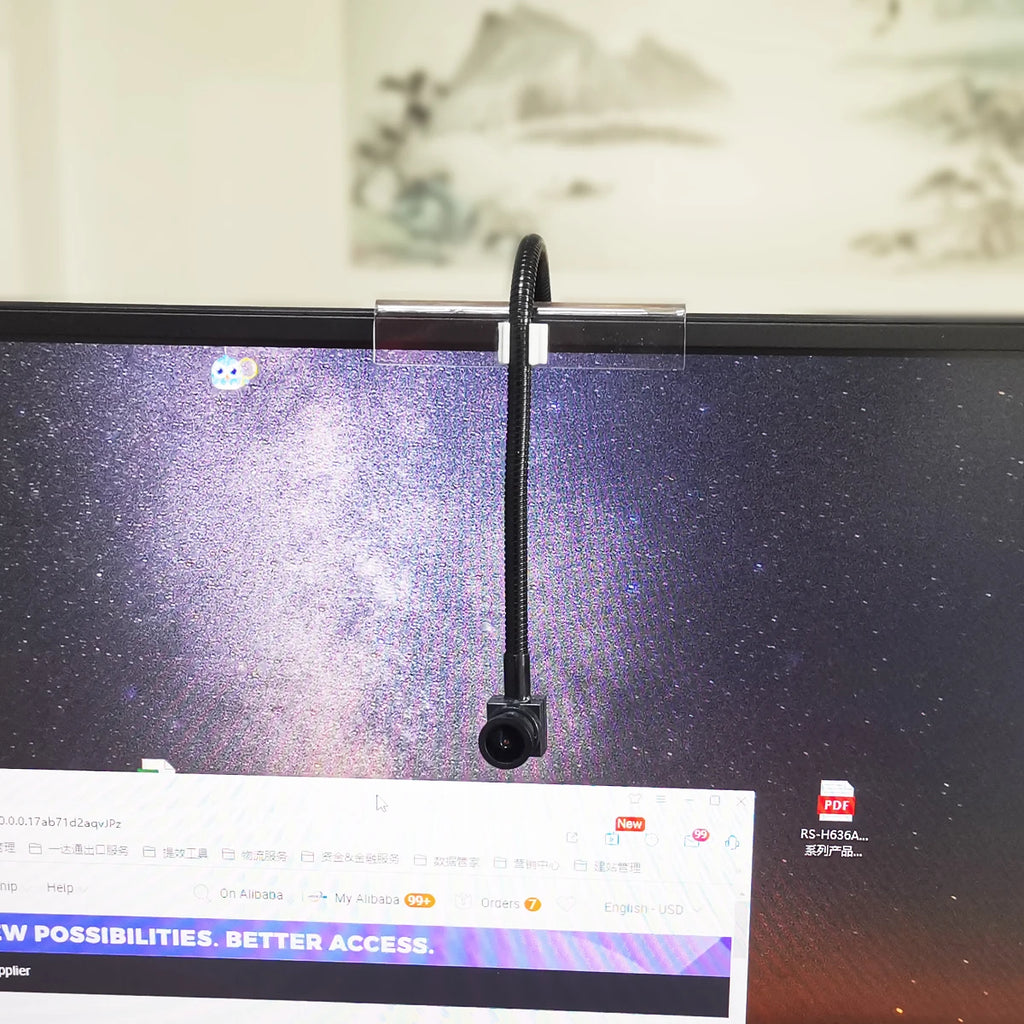 Webcam Middle Screen 4K Adjustable 2MP 5MP 8MP Auto Focus Zoom Mini USB Cam Flipped Sucker Micro USB Camera Audio Eye-to-eye