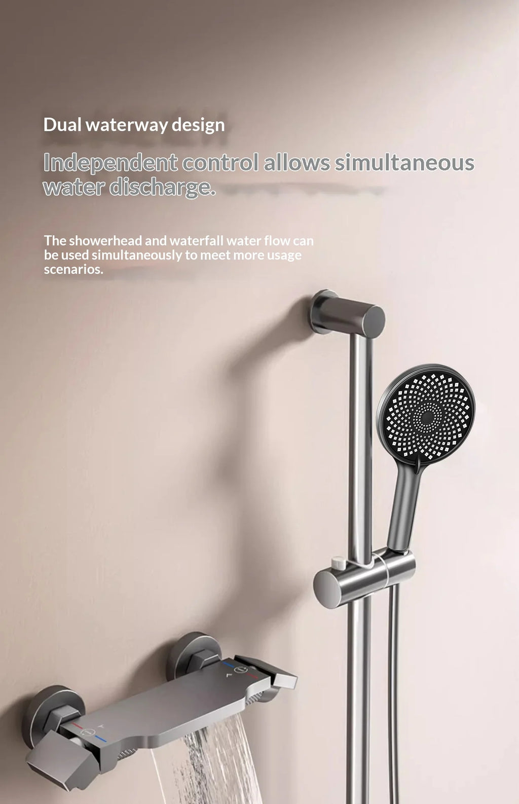Shower faucet, hot and cold mixing valve, bathroom switch three-way bathtub faucet, shower faucet
