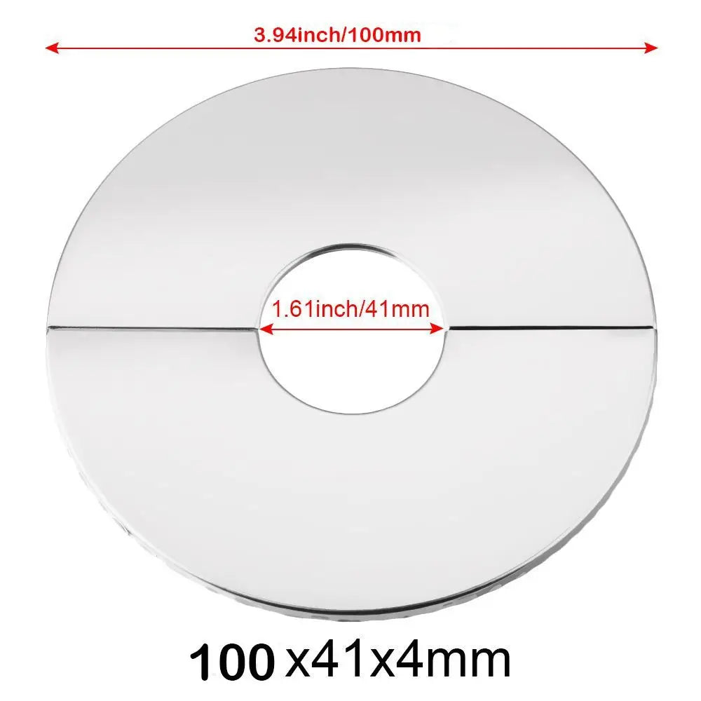 1Pc Stainless Steel Shower Kitchen Faucet Decorative Cover Wall Flange Self-Adhesive Pipe Wall Covers Bathroom Accessories New