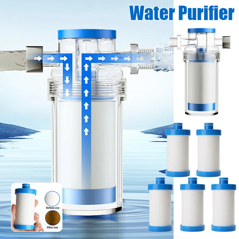 Purifier Output Universal Water Pipe Filter Pp Cotton Shower Bath Sprayer Strainer Faucet Filter Water Heater Kitchen Bathroom