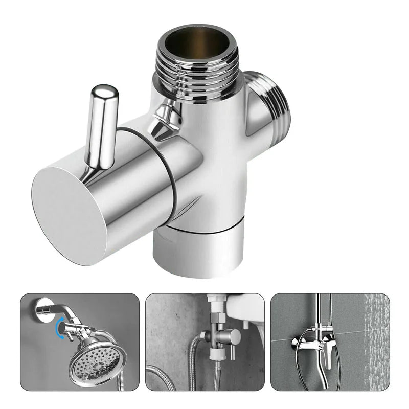 1pcs Shower Diverter Valve Bathroom Faucet Switch Valve Shower Tap Connector Splitter Water Diverter Valve Bathroom Accessorie