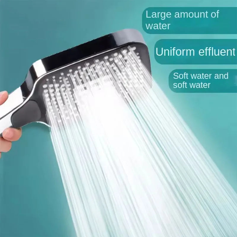 1.5/2/3M Stainless Steel Shower Hose Black/Silver Long Bathroom Shower Water Hose Extension Plumbing Pipe Showerhead Tube