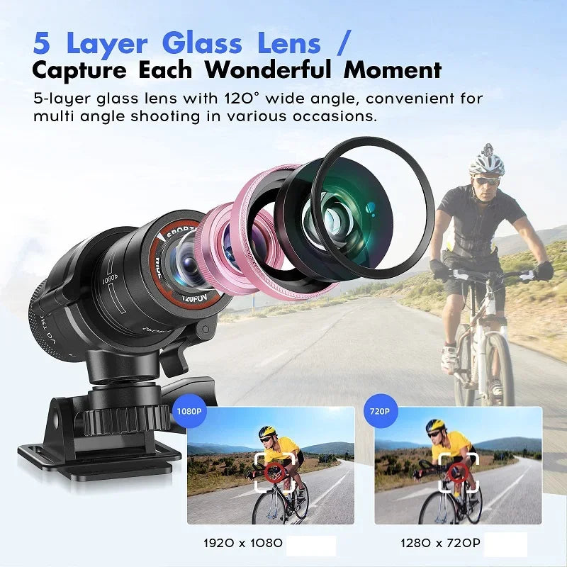FHD 1080P Outdoor Sports Camera In Helmet Motorcycle Bike Sport Mini Filming Bicycle Action Body Cam And Video Recording