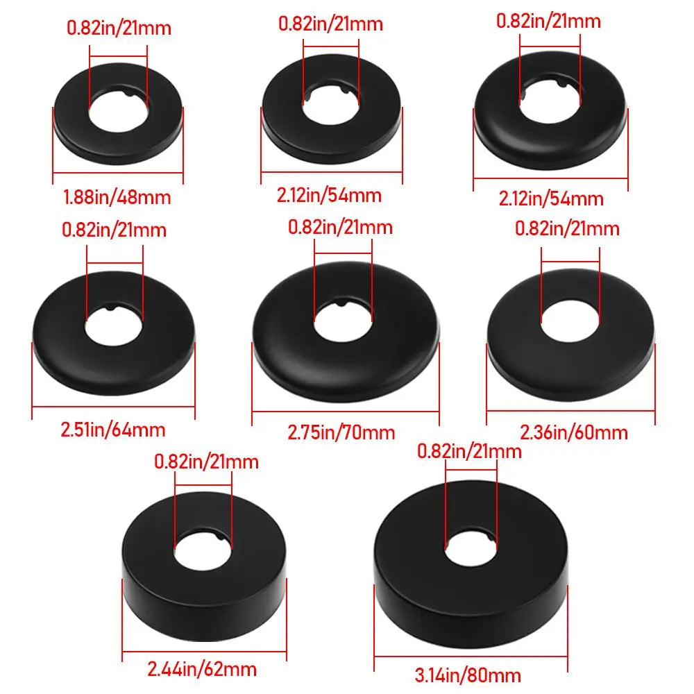 Black Stainless Steel Shower Arm Flange Replacement Wall Split Flange Faucet Decorative Cover Kitchen Bathroom Accessories