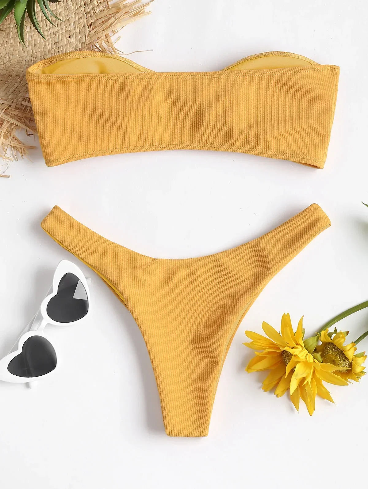 Sexy Bikini Bottoms Women's 2025 Swimsuit Low Waisted Bottom Solid Color Swimwear Thong Beachwear Brazilian Bathing Suit Summer