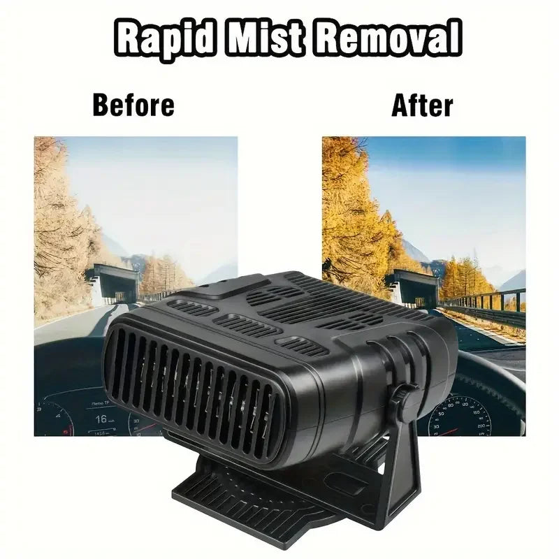 Car Heater Air Fan 12V Portable Demister Defroster Heating Fan Dryer Windshield Defogging Accessroies