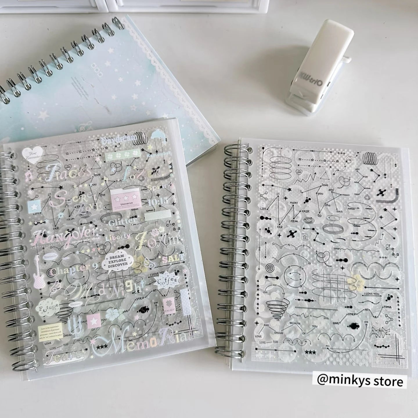 Original 32 Sheets PET Transparent Sticker Book Korean Scrapbooking Stickers For Journal Hand Book  Stationery