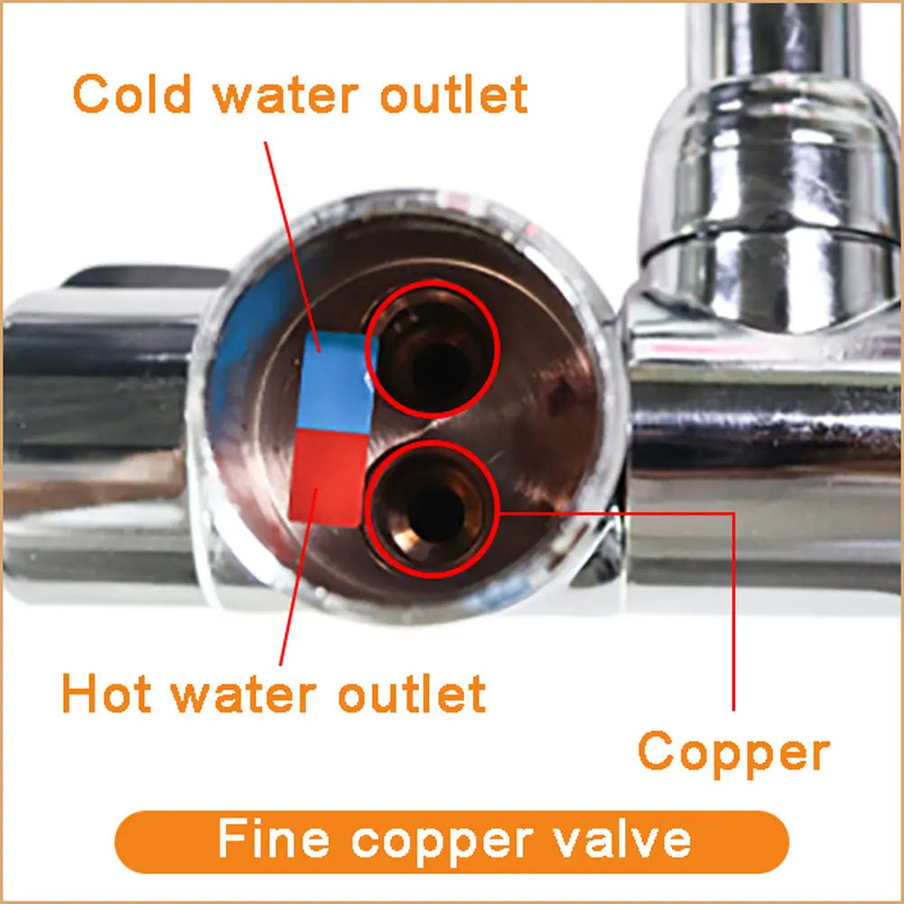 Folding Faucet 360 Degree Swivel Hot and Cold Water Faucet Kitchen Bathroom RV Marine Deck Hatch Boat Camper RV Accessories