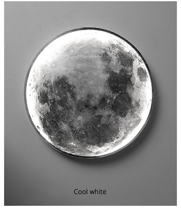 Modern Minimalist LED Moon Wall Lamp Indoor Lighting for Bedroom Background Wall Living ROOM Decorative Bedside Lights