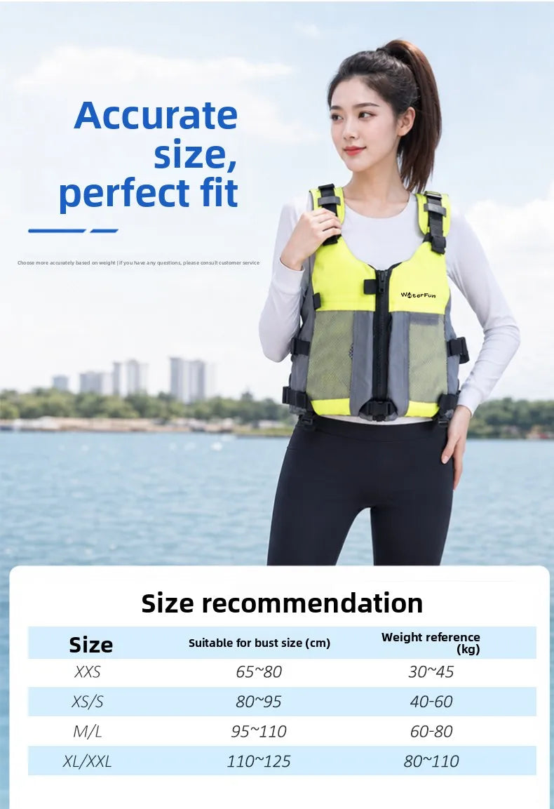 WaterFun SUP Paddleboard Kayak Life Jacket High Buoyancy Water Sports Safety Vest