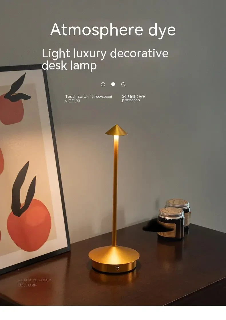 Rechargeable Table Lamp Creative Dining Touch Led Hotel Coffee Pina Pro Table Lamp Lampada Bedside Lamp Decorative Desk Lamp