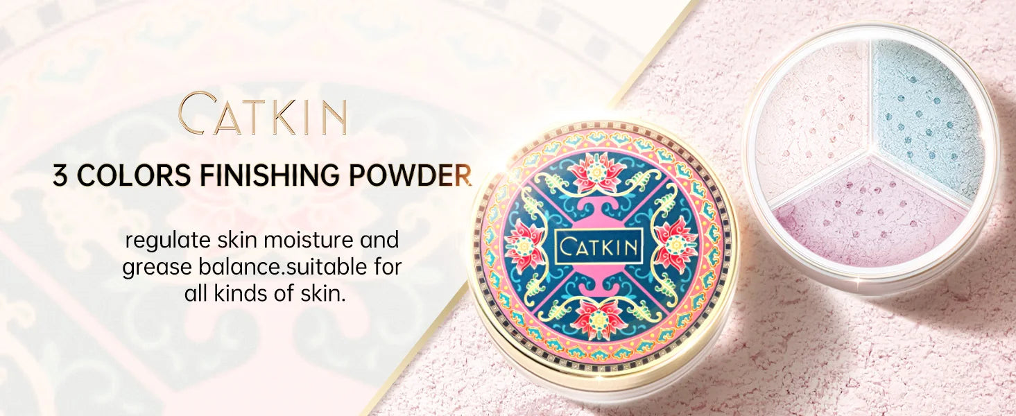 CATKIN Makeup Loose Setting Powder, Oil Control Poreless Face Powder Suitable for All Skin Tones and Maintain Matte and Natural