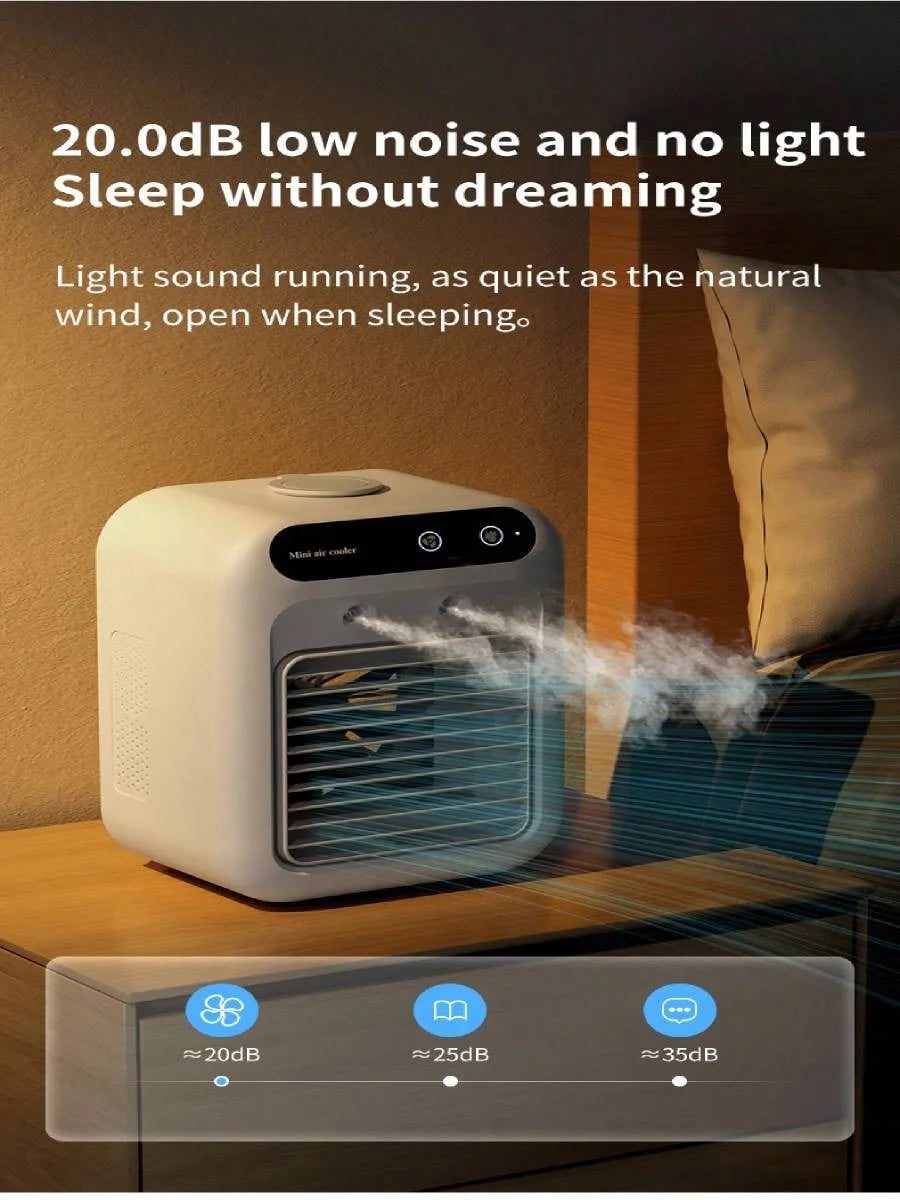 Air Cooler Humidifier Fan 2 Gear Air Conditioner Small Fans Portable USB Chargeable Spray Fans For Office Dormitory Room