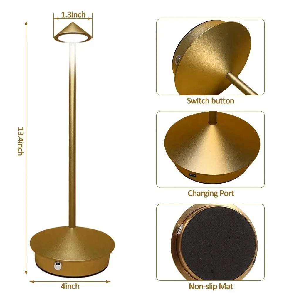 Rechargeable Table Lamp Creative Dining Touch Led Hotel Coffee Pina Pro Table Lamp Lampada Bedside Lamp Decorative Desk Lamp