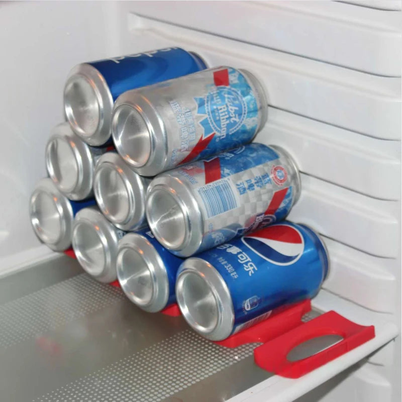 1/2PCS Silicone Fridge Can Beer Wine Bottle Rack Holder Mat Stacking Tidy Tool Kitchen Gadgets Silicone Can Holder Mat Organizer