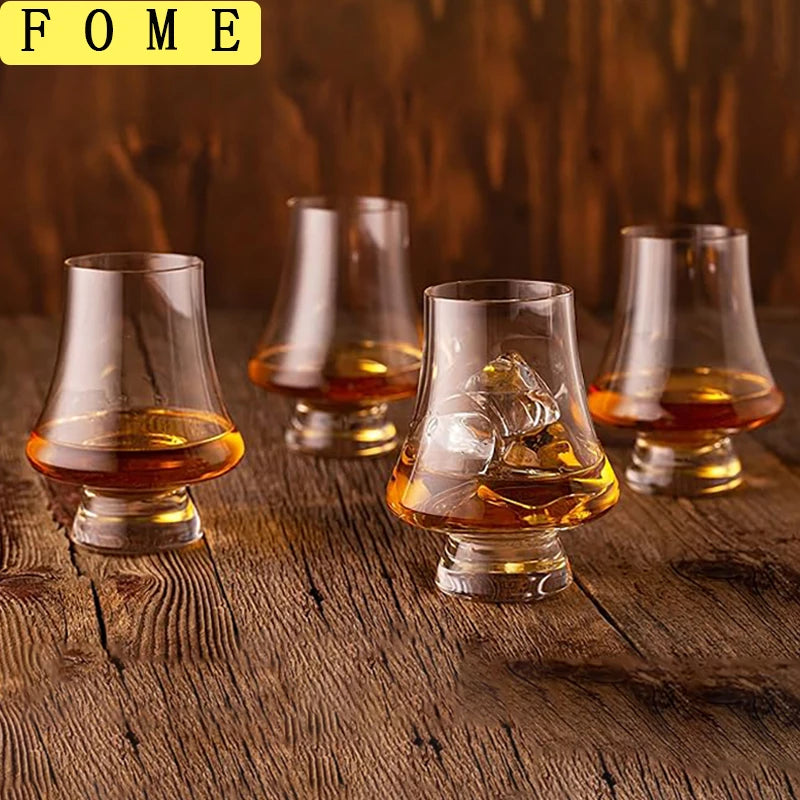 2/4pcs Tasting Glasses Set Of 250ml Lead-free Crystal Glass Whiskey Cup Smelling Wine Glasses Cocktail Glasses Bar Restaurant