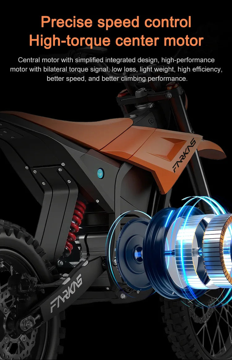 S1 E-Bike Off-Road Electric Bike with 14 Inch Front 12 Inch Rear Tires 3000W 3500W DC Motor 60V 27Ah Battery 130KG Max Load
