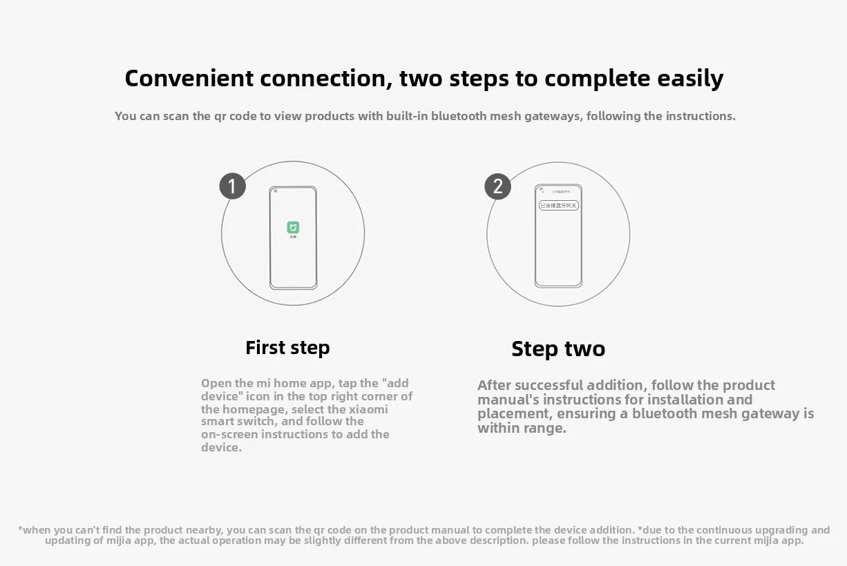 Xiaomi Smart Wall Switch Single Double Triple Key Dual Control Live&Neutral Line Work for Smart Light Mi home App
