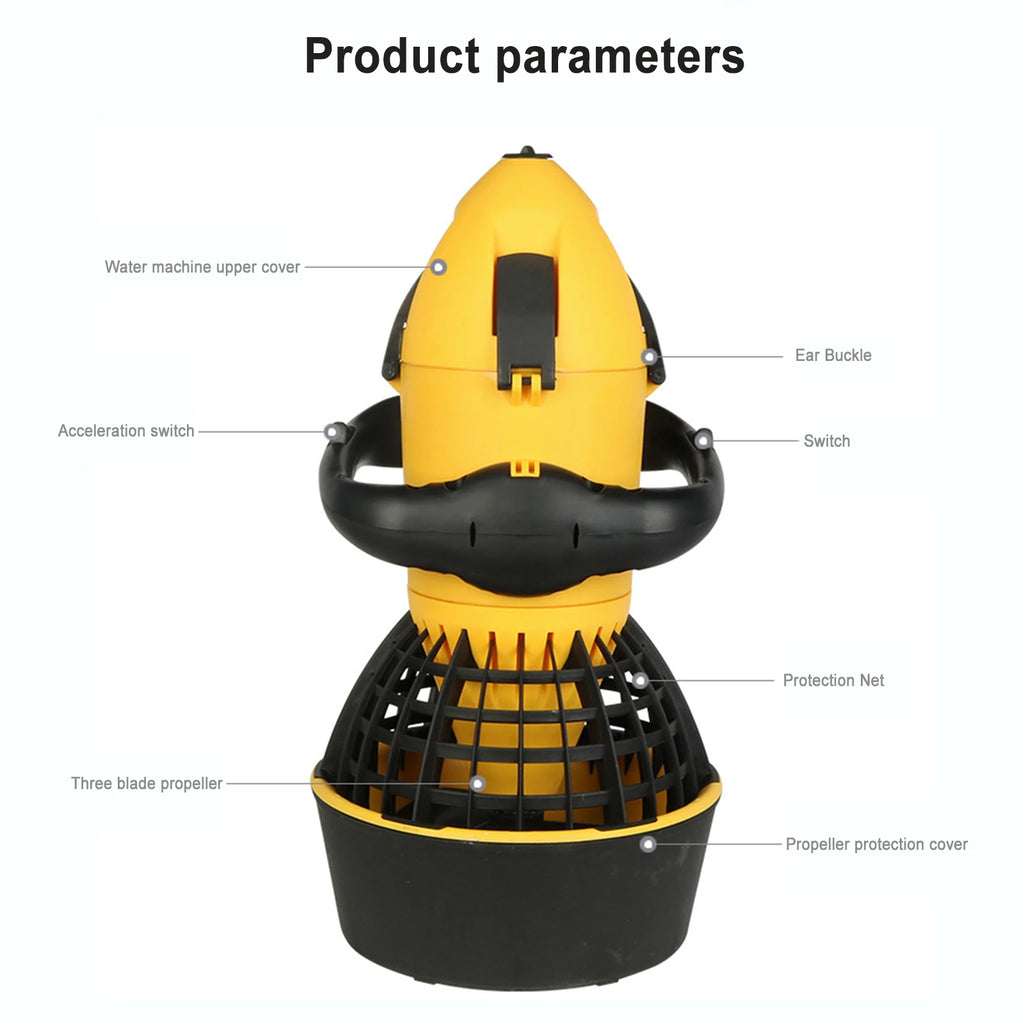 500W Electric Underwater Scooter Dual Speeds Scuba Sea Scooter Handheld Water Propeller For Diving Pool EU Plug US Plug