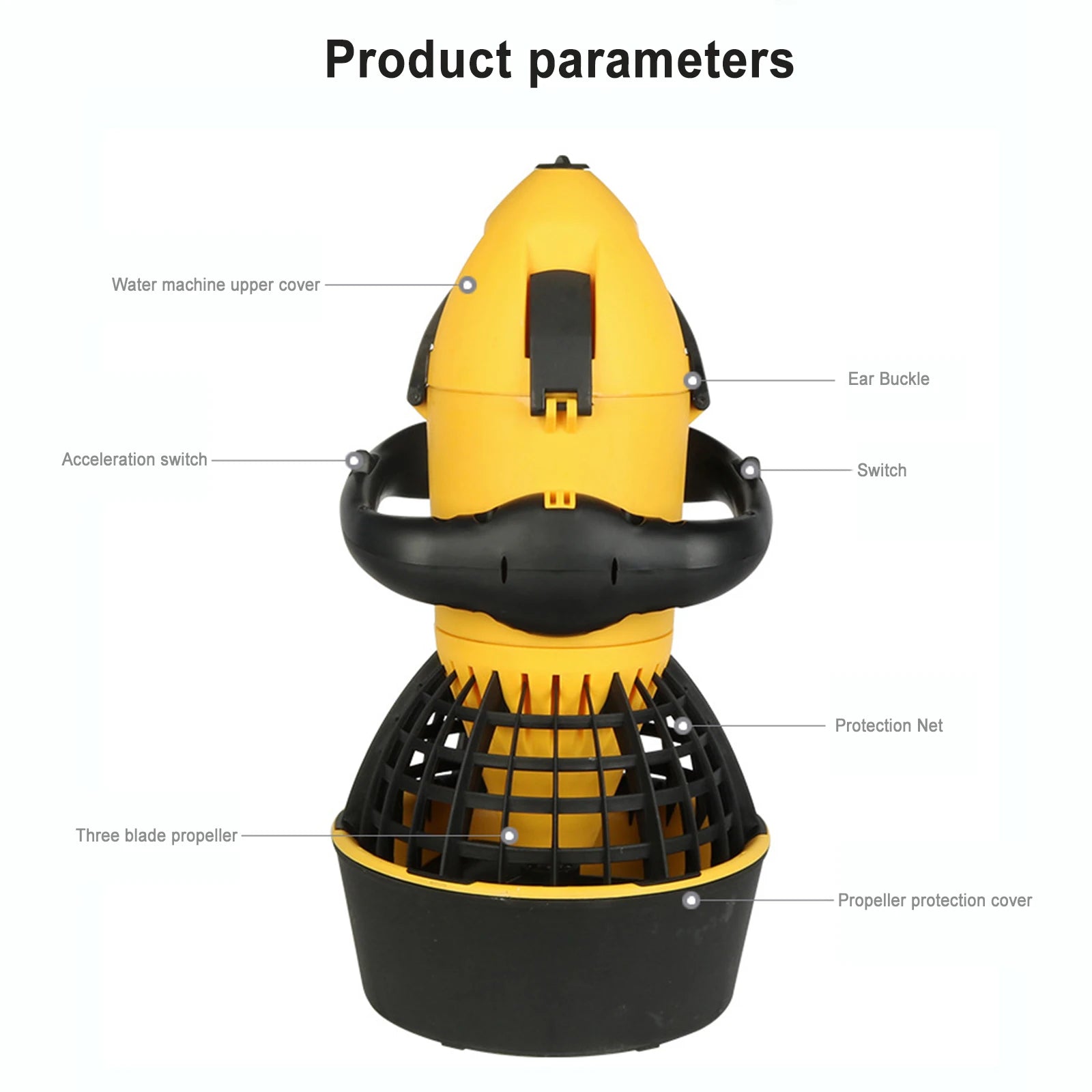 500W Electric Underwater Scooter Dual Speeds Scuba Sea Scooter Handheld Water Propeller For Diving Pool EU Plug US Plug