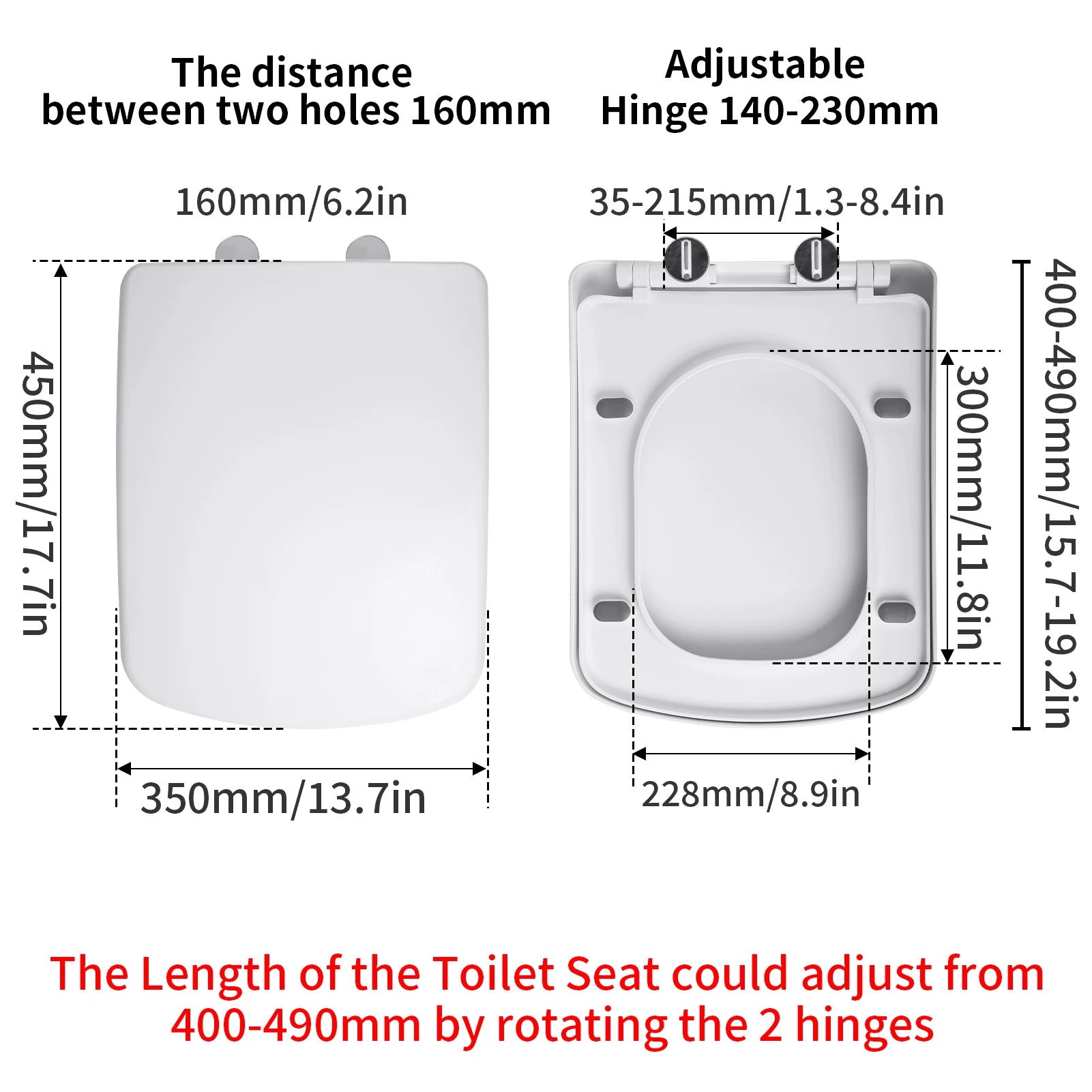 Toilet Seats with Slow Close Hinges Cover Toilet Accessory Portable Slow Down Seat Cover Bathroom Fixture Toilet Parts