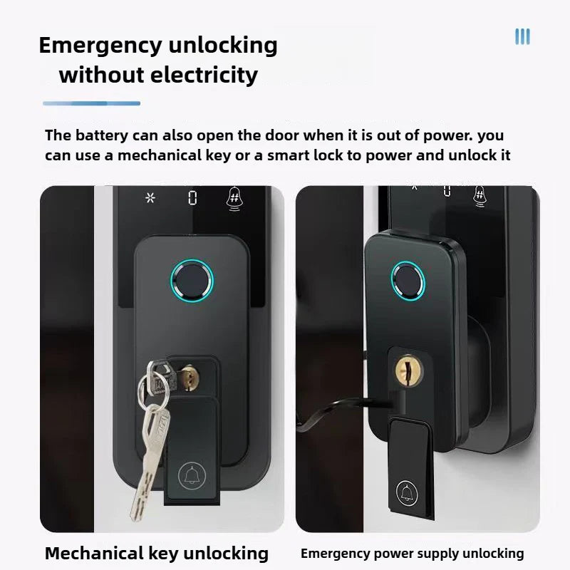 Waterproof 3D Face Recognition Outdoor Gate Fingerprint Lock Tuya WiFI App Passcode Rfid Card Keyless Electronic Smart Door Lock