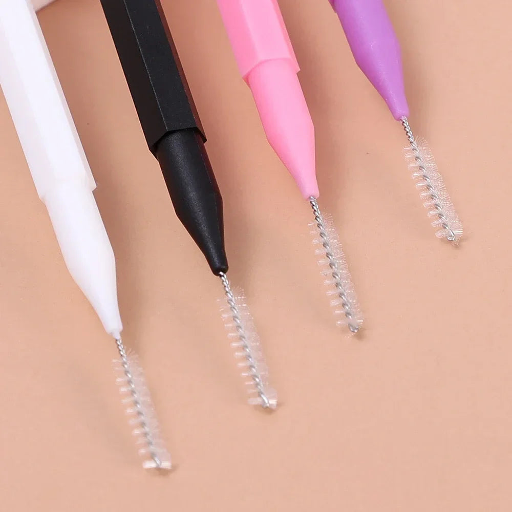 10/50PS Portable Mini Eyebrow Brushes Disposable Eyelash Brow Lifting Brush Applicators Lash Extension Comb Beauty Makeup Tools