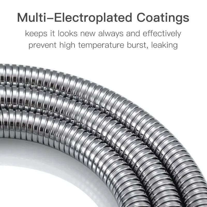 2m/1.5m Shower Head, Extended Stainless Steel Hose, Flexible and Durable anti Winding Pipe, Bathroom Accessories, Pipeline Tools