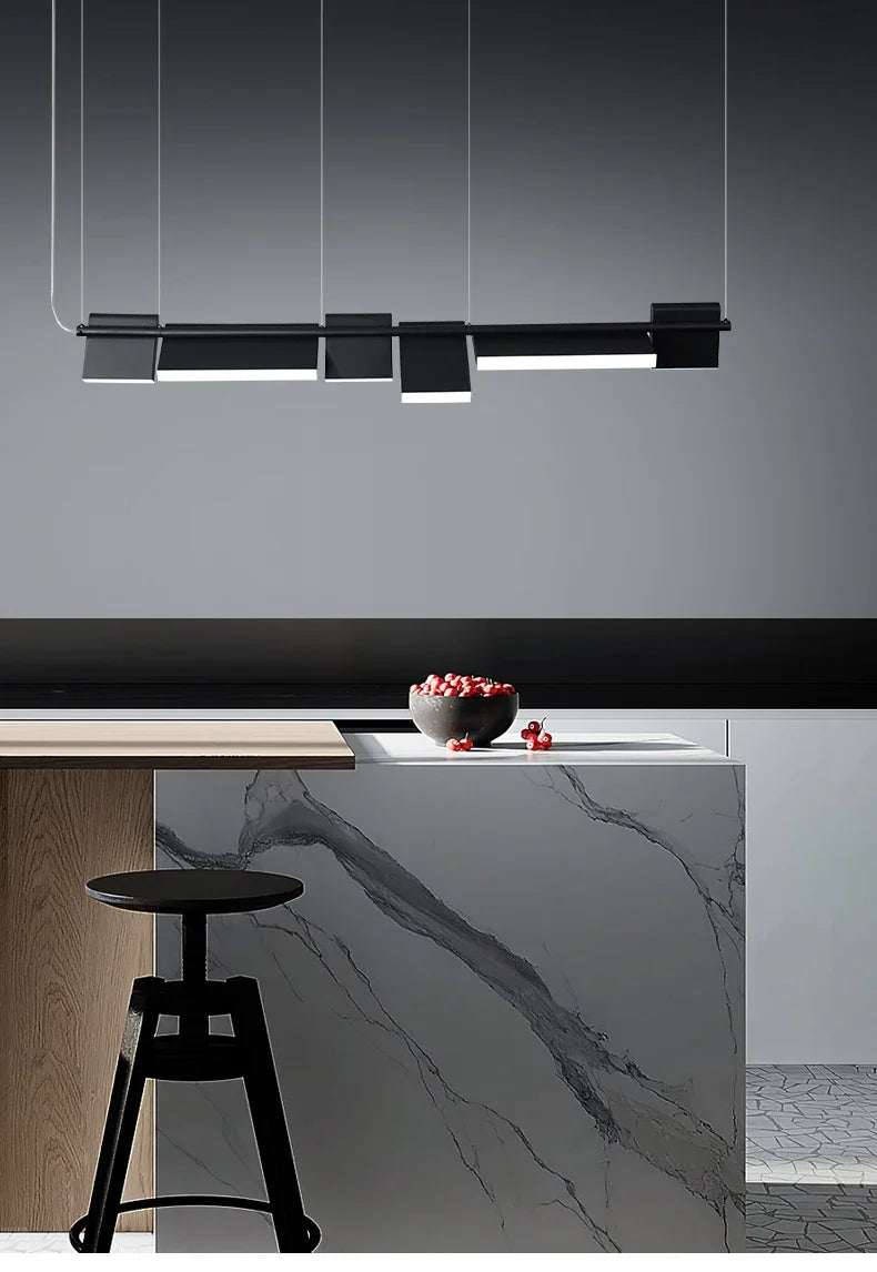 Modern Rotatable Led Chandelier Lighting Living Dining Room Pendant Lamp Home Decor Bar Office Reception Hanging Light Luminaire