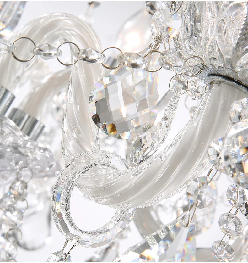 Luxury Living Room Decorate LED Ceiling Pendant Lights Indoor Hanging Lights Fixture Home Crystal Chandeliers Villa Lighting
