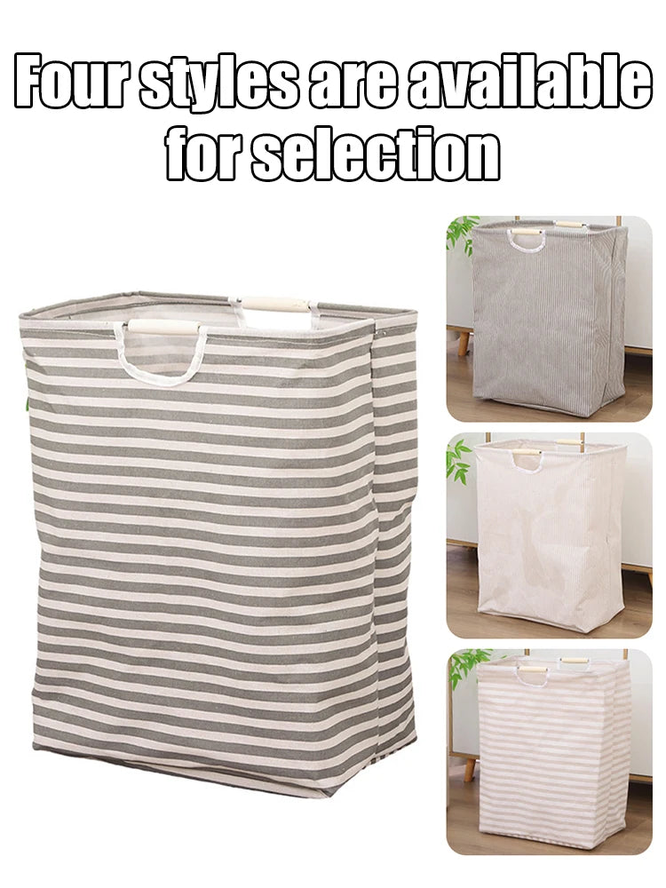 Large Capacity Laundry Storage Dirty Clothes Storage Basket with Handle Hamper Collapsible Laundry Basket Bathroom Accessories