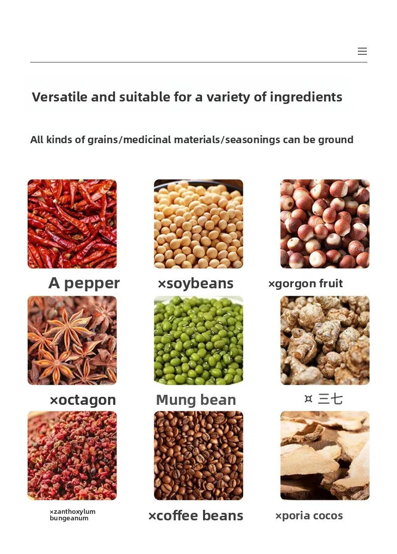 Kitchen Multifunctional 4 Blade Grain Grinder Coffee Chopping Home Electric Coffee Grinder Nut Bean Flavor Blender