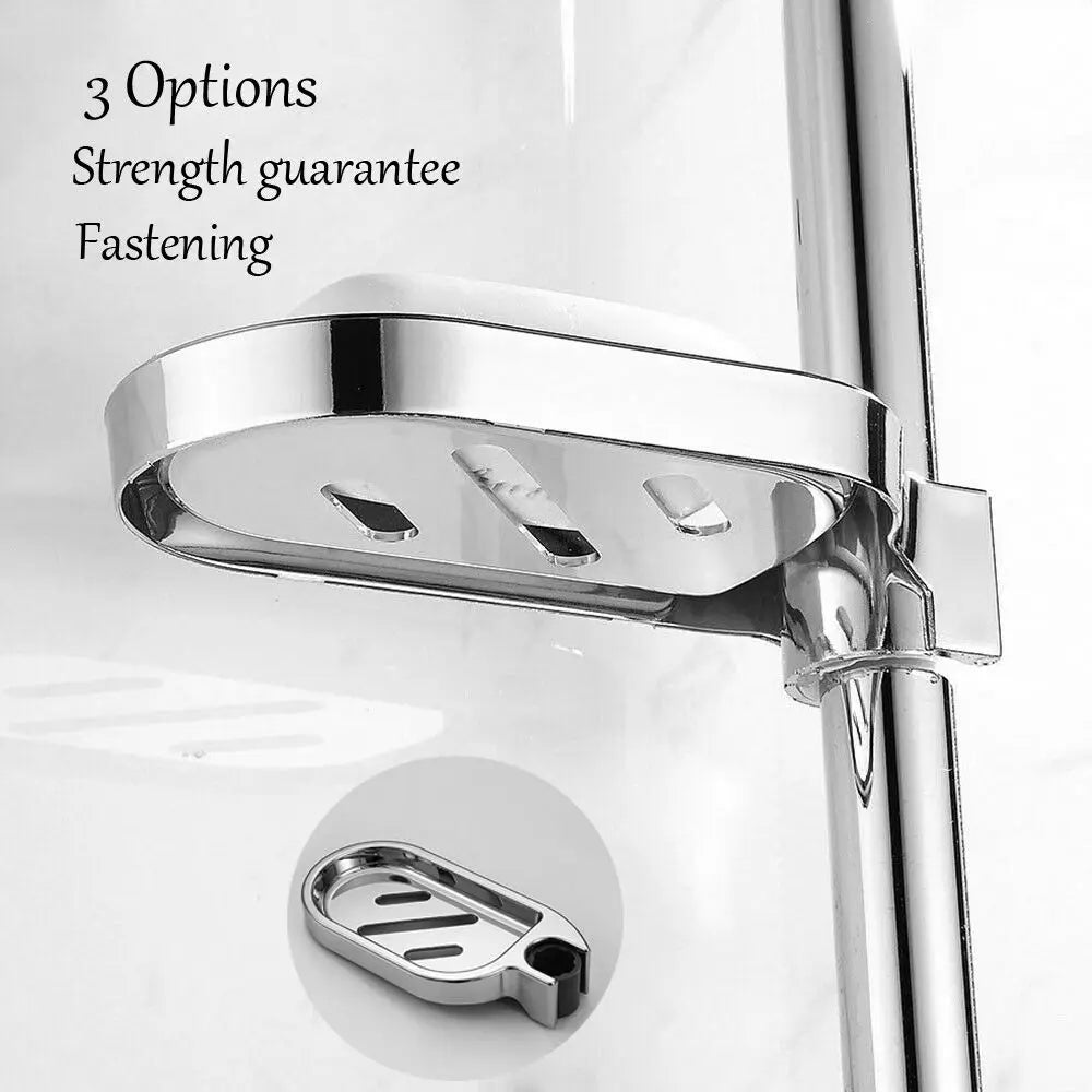 Adjustable Rail Slide Bathroom Bath Shower Soap Dishes Sprinkler Holder Soap Rack For 22 24 25 mm Bathroom Hardware