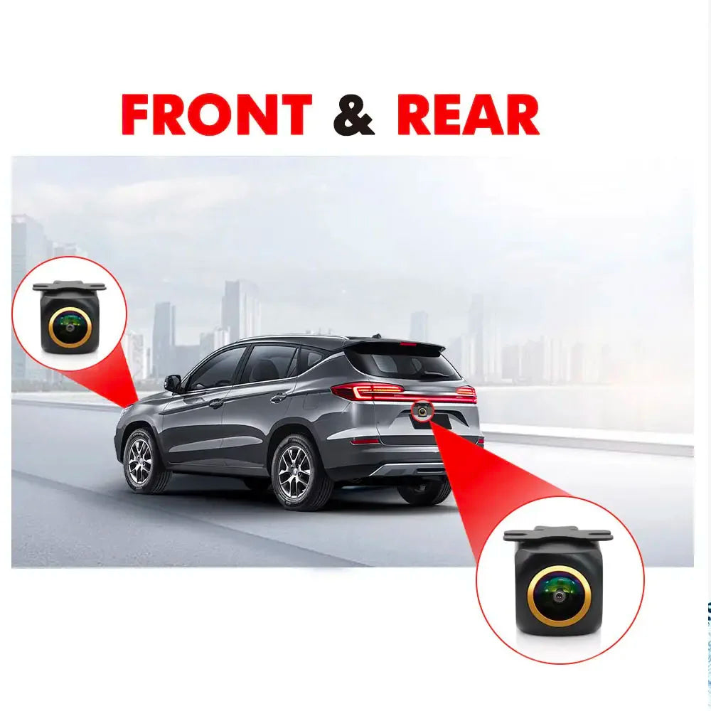 AHD 1080P Fisheye CCD Waterproof Wide View Angle Rear/Front View Back up Camera for HD Night Vision for Car Parking Assist