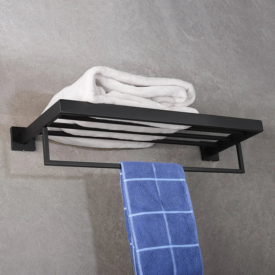 Matte Black Bathroom Hardware 304 Stainless Steel Towel Rack Toilet Paper Holder Liquid Soap Holder Towel Bar Toilet Accessories