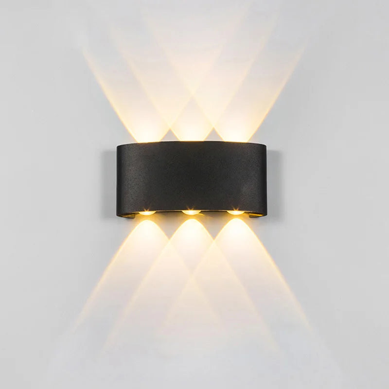 Modern style LED light source outdoor waterproof IP65 plastic garden lighting indoor bedroom living room staircase wall lamp