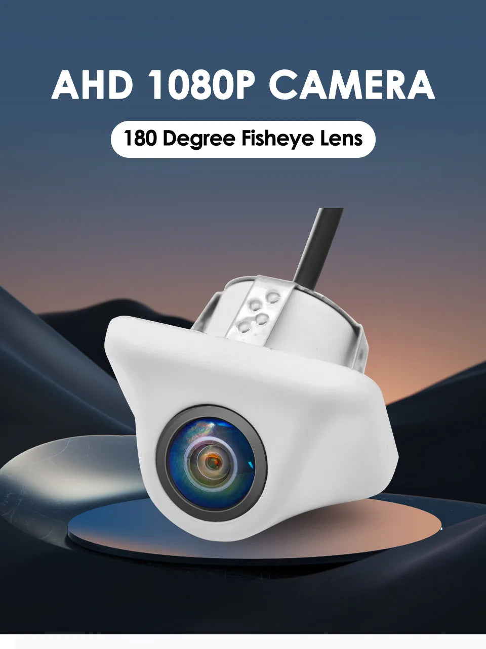 Smartour AHD 1080P Car Camera Fisheye Lens Starlight Night Vision White Colour HD Car Rear View Camera For Android Raido screen