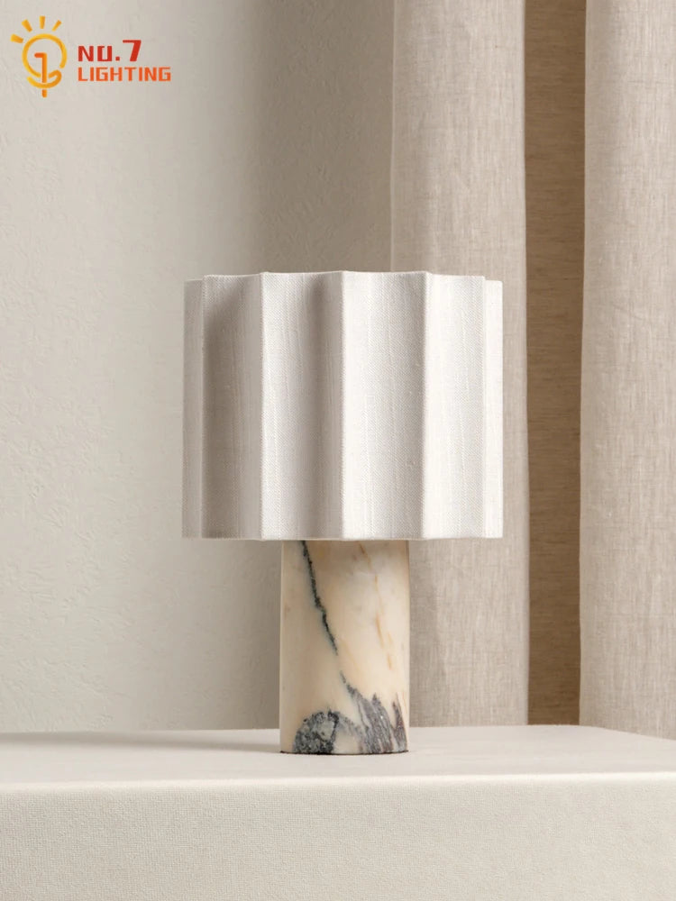 Nordic Designer Marble Table Lamp with Touch Switch USB Charging Minimalist Modern Light Fixtures Living Room Bedroom Bedside